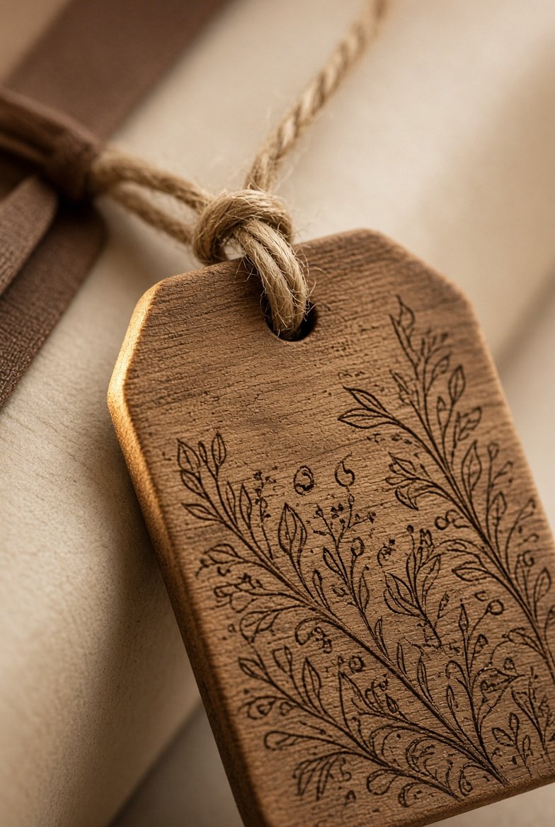Engraved tag detail